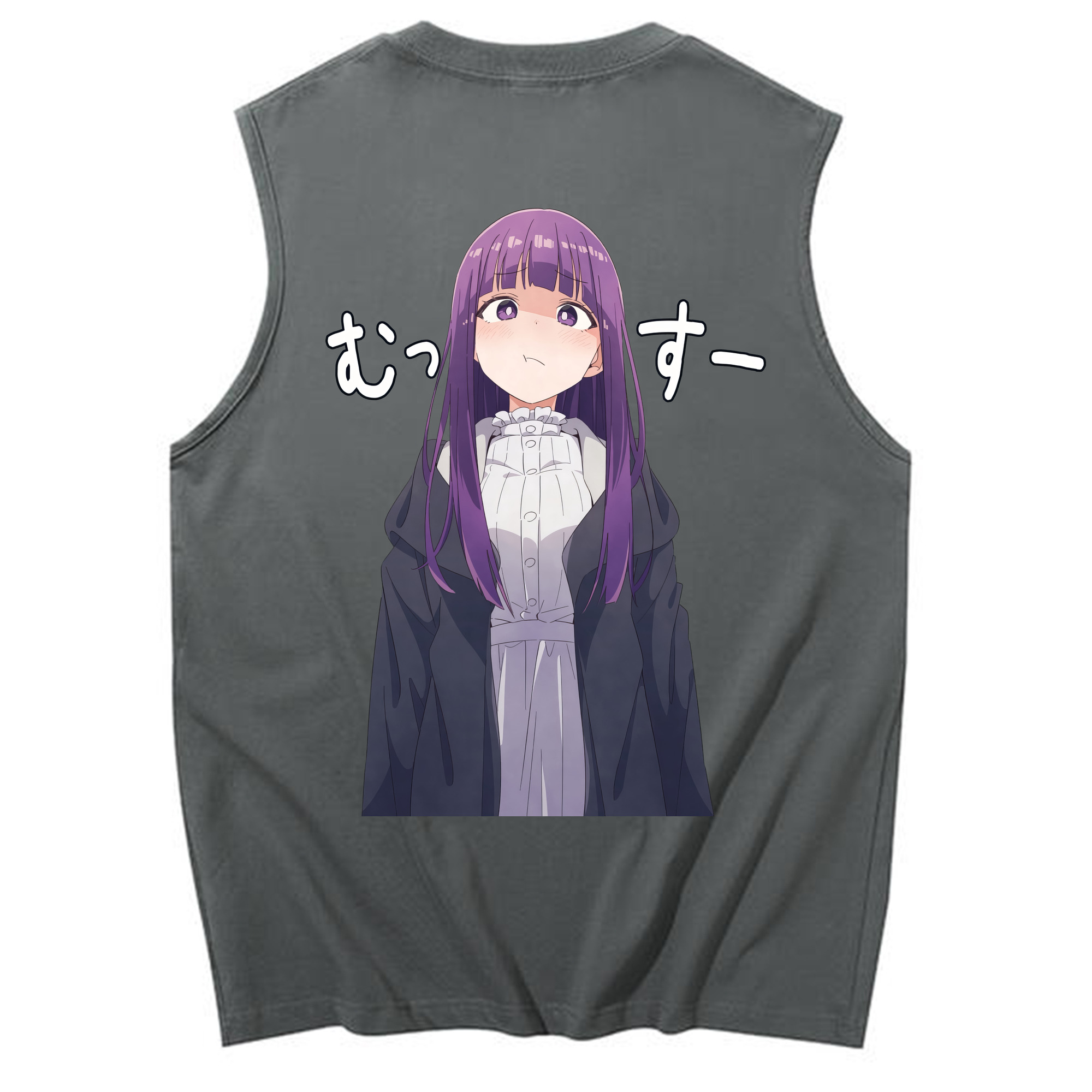 （画像用） 葬送のフリーレン Frieren コットン100％タンクトップ（背面プリント）